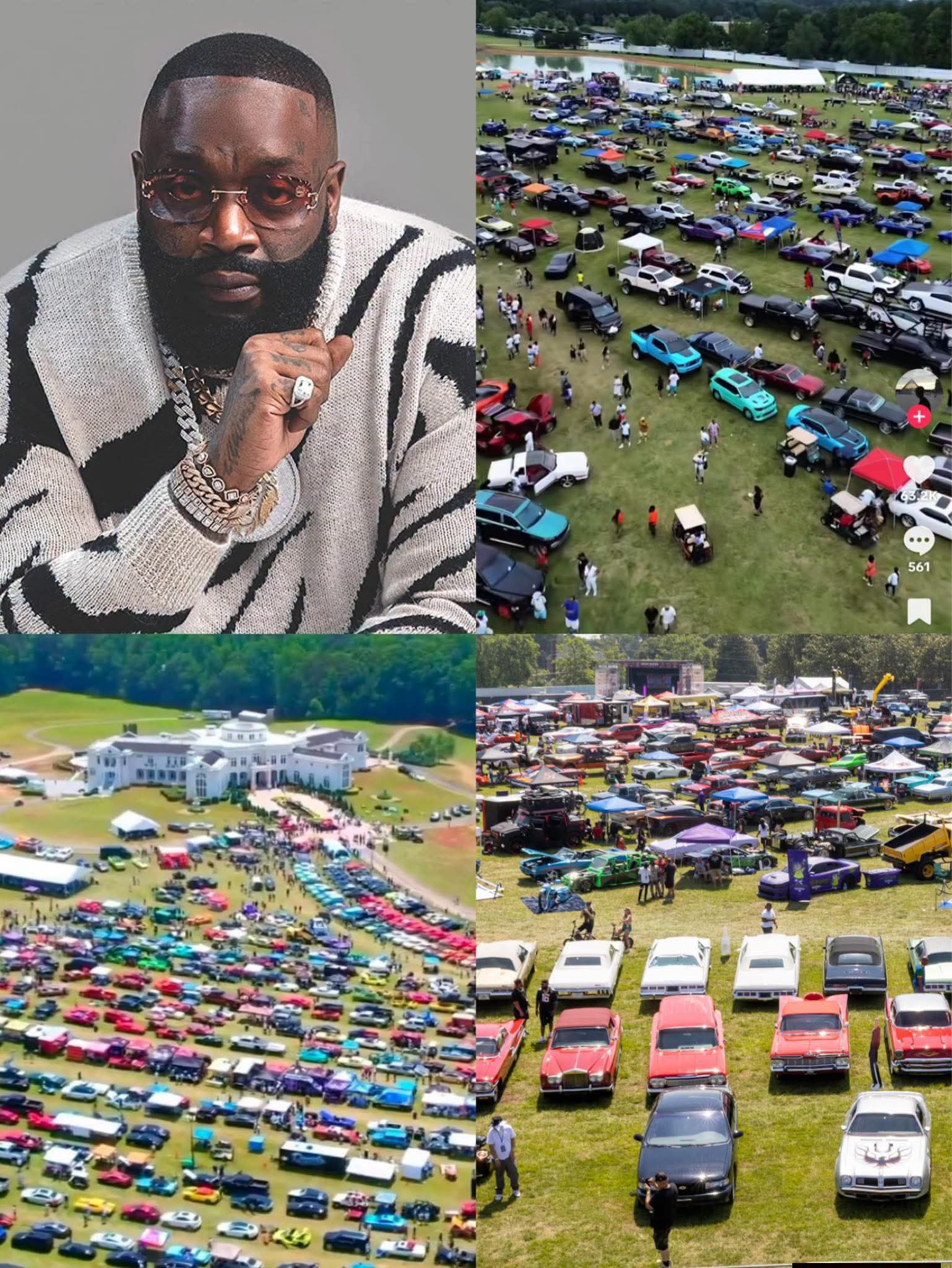 American Rapper Rick Ross House , With Aerial Parking View.