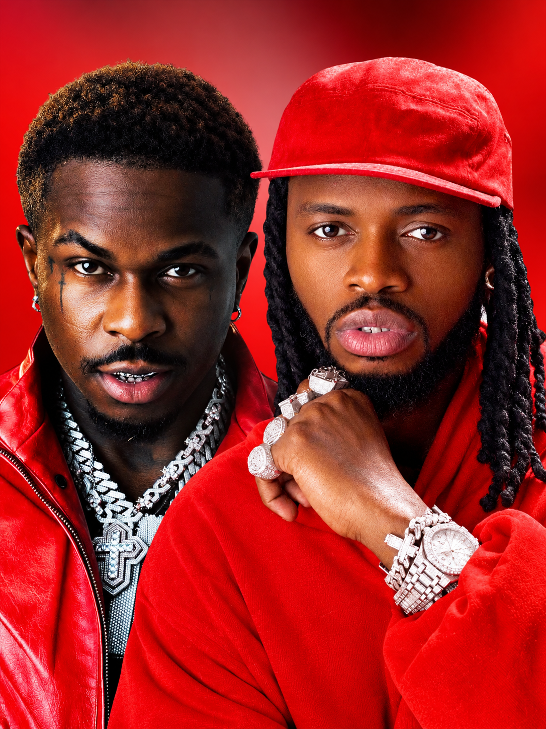 Didi B at Left Side and Diamond Platnumz at Right Side.